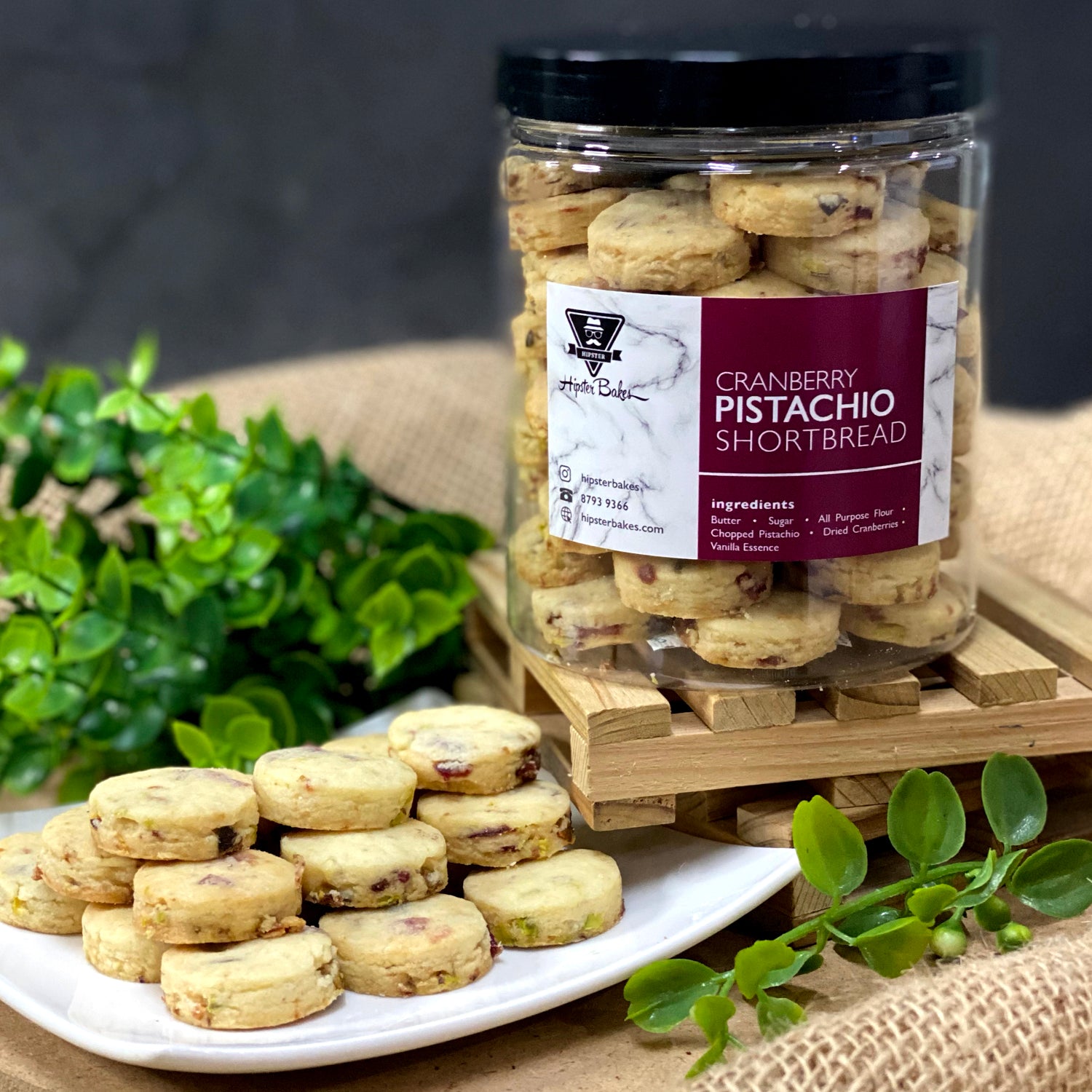 Cranberry Pistachio Shortbread