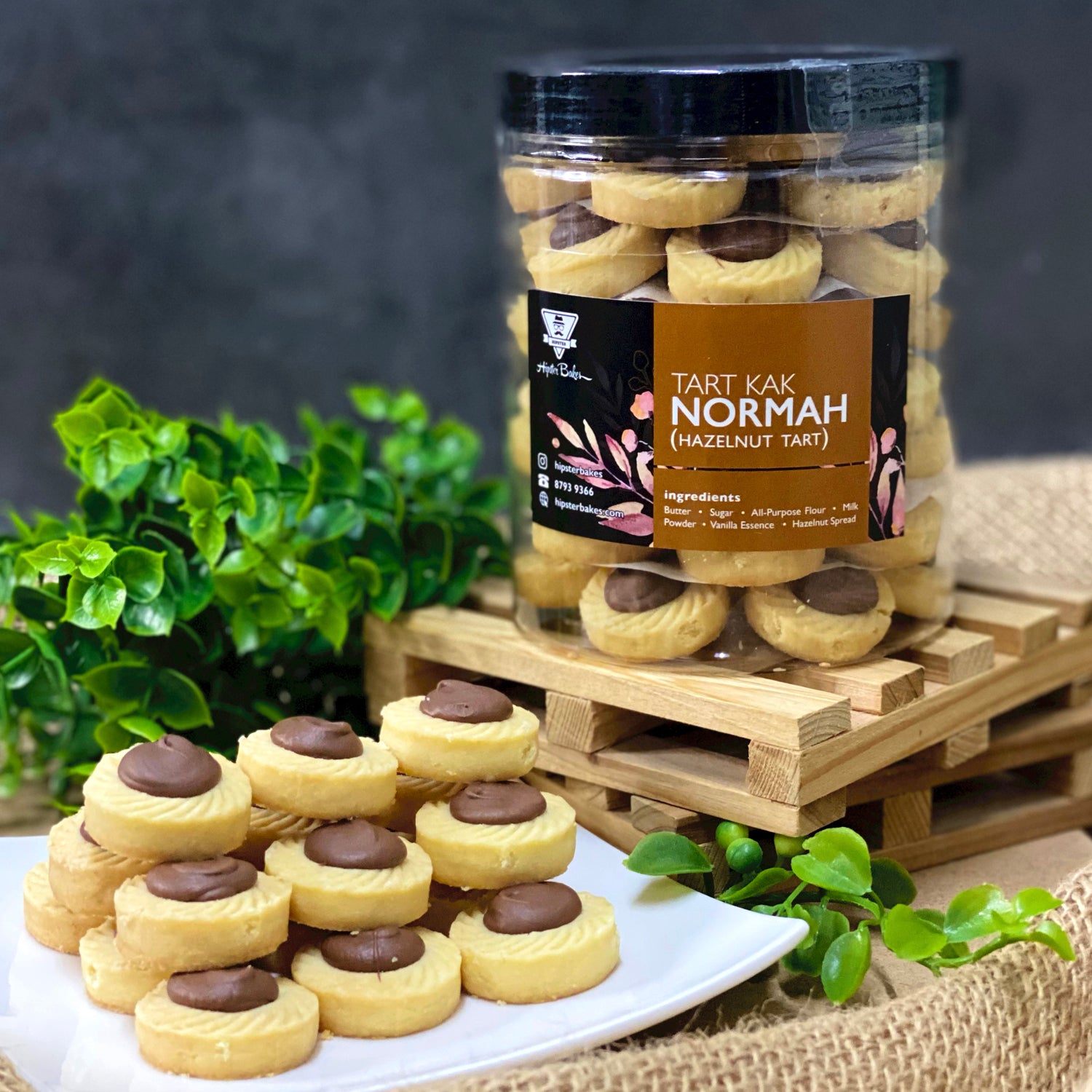 Tart Kak Normah aka Nutella Tart 50pcs