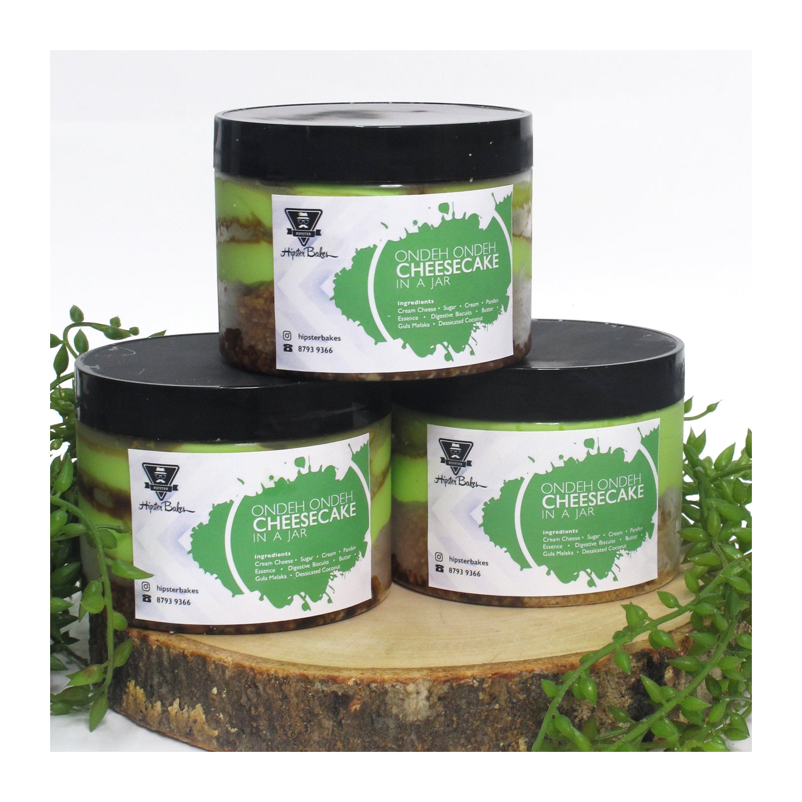 Ondeh Ondeh Cheesecake in a Jar