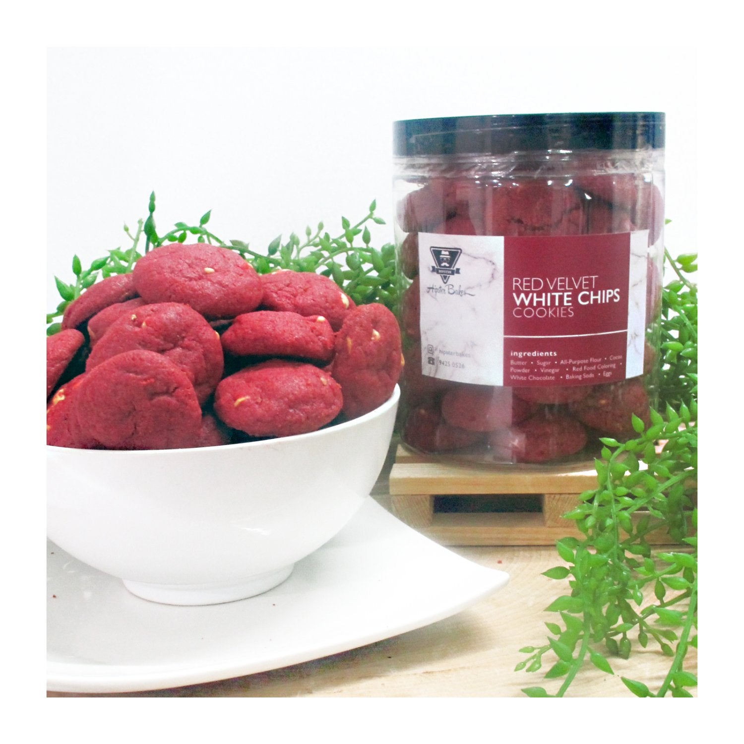 Red Velvet White Chip Cookies